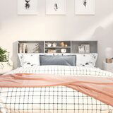 Maison Chic vzglavna omarica - nočna omarica - posteljna omarica betonsko siva 180x19x103,5 cm, (21705694) | Shoptok.si