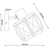  Zidna lampa ZAHARA 1xE27/10W/230V crna | Eponuda.com