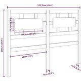  Posteljno vzglavje belo 125,5x4x100 cm trdna borovina, (20645199) | Shoptok.si