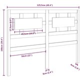  Uzglavlje za krevet bijelo 125 5x4x100 cm od masivne borovine | shoptok.hr