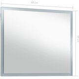  Kupaonsko LED zidno ogledalo 60 x 50 cm | shoptok.hr