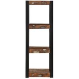 vidaXL Zidna polica, višebojna 35x35x100 cm puno drvo, obrađeno | shoptok.hr