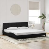 Okvir kreveta s LED-om bez madraca Hanko crni 200 x 200 cm baršunasti | Eponuda.ba