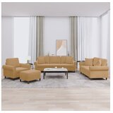 vidaXL 4-dijelni set sofa s jastucima smeđi baršunasti | shoptok.hr