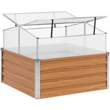  Vrtni saksija s staklenikom Svijetlosmeđa 100 x 100 x 77 cm | Eponuda.com