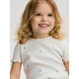 Reserved Rebrasta majica kratkih rukava s vezom - krem | shoptok.hr