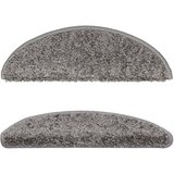 Prostirke za stepenice 10 kom 56x17x3 cm sive poluokrugle | shoptok.hr