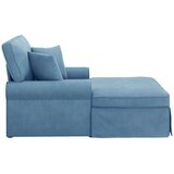  Ležaljka s suknjom Plava 91 x 157 x 91 cm Rebrasta tkanina | shoptok.hr