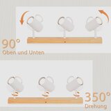 Nettlife lesena stropna GU10, 3 lučke, vintage bela, vrtljiva 350°, za hodnik, spalnico, sobo, pisarno, jedilnico, kuhinjo, (22110730) | Shoptok.si