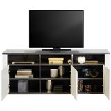 Premium Living Tv-element Alassio, Bela, Temno Siva | Shoptok.si