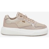 EVENTO Womens Leather Sneakers On Platform Beige Velarria | Shoptok.si