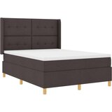  Postelja s vzmetnico Temno rjava 140x190 cm Tkanina, (22050703) | Shoptok.si