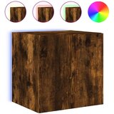 Maison Chic Stenska TV omarica - TV stojalo - Televizijska omarica z LED lučkami dimljeni hrast 40,5x35x40 cm, (21699444) Cene