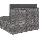  Modularni dvosjed od poliratana sivi | shoptok.hr