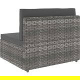  Sekcijski kavč dvosed poli ratan siv, (20598199) | Shoptok.si