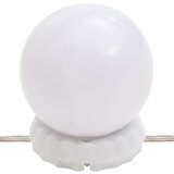 vidaXL LED toaletna mizica z omarico rjavi hrast inženirski les | Shoptok.si