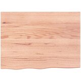 Stolna ploča svjetlosmeđa 80 x 60 x 6 cm tretirana hrastovina | shoptok.hr