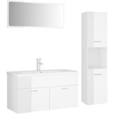Furnova Komplet kopalniškega pohištva visok sijaj bele barve inž. les, (21945533) | Shoptok.si