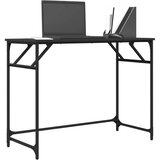 vidaXL Radni stol crni 100 x 45 x 76 cm konstruirano drvo i čelik | shoptok.hr