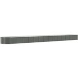  Povišena vrtna gredica od čelika 620x80x36 cm sivi | shoptok.hr