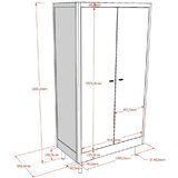 Vipack Bijela dječja garderoba od masivne bukve 100x190x55 cm Forrest – | shoptok.hr