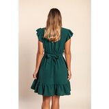Fenzy Mini Haljina Na Volane, Tamno Zelena | shoptok.hr
