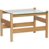 Hübsch Klubska mizica s stekleno mizno ploščo v naravni barvi 52x66 cm Ledge – | Shoptok.si