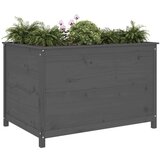 vidaXL Vrtna visoka greda siva 119,5x82,5x78 cm trdna borovina | Shoptok.si