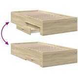 vidaXL Okvir kreveta s ladicama boja hrasta sonome 75x190 cm drveni | shoptok.hr