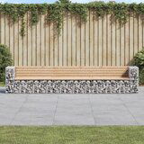 vidaXL Vrtna klupa s gabionskim dizajnom 347x71x65 5 cm od borovine Cijene