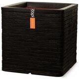 Capi Cvetlični lonec Nature Row kvadraten 30x30 cm črn Cene