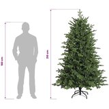  Umjetno božićno drvce s nogom 210 cm PVC i metal Zelena - 210 cm bez LED svjetala | shoptok.hr