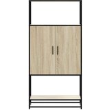 vidaXL Visoka ploča sonoma hrast 68x35x139cm konstruirano drvo i metal | shoptok.hr