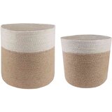  Set saksija za biljke 2 pcs Prirodna i bijela Ø 28 x 28 cm | shoptok.hr