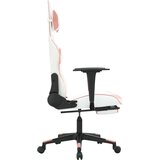 Masažna igraća stolica s osloncem bijelo-ružičasta umjetna koža | shoptok.hr