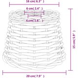  Sjenilo za stropnu svjetiljku bijelo Ø20x15 cm od pruća | shoptok.hr