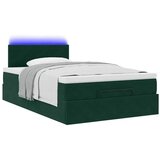  Otomanski krevet s madracem&LED tamnozeleni 120x200cm baršun | shoptok.hr