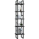 vidaXL ormarić za knjige s 5 razina crni 40 x 30 x 175 cm od borovine | shoptok.hr