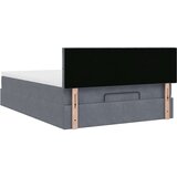 vidaXL Otomanski krevet s madracem&LED tamnosivi 140x200 cm baršunasti | shoptok.hr