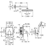 Grohe 1053362430 Cubeo podometni komplet za tuš | Shoptok.si