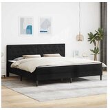 vidaXL Okvir kreveta s madracem Crna 180 x 200 cm Baršun - Crna 180 x 200 cm | shoptok.hr