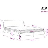  Krevet s madracem Dover crno-bijeli 120 x 200 cm od umjetne kože | shoptok.hr