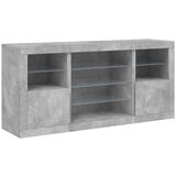  Komoda s LED svjetlima siva boja betona 142 5x37x67 cm | shoptok.hr