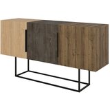 Marckeric Smeđa/u prirodnoj boji niska komoda u dekoru hrasta 150x80 cm Titan – Cijene