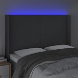  LED uzglavlje tamnosivo 147 x 16 x 118/128 cm od tkanine | shoptok.hr