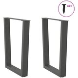  Noge za blagovaonski stol V-oblika 2 kom antracit 70 x (72-73,3) cm čelik | shoptok.hr