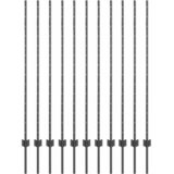 Stup za ogradu 11 pcs Siva 140 cm Čelik | shoptok.hr