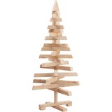vidaXL Božična drevesa z stojalom Naravna 90 cm Trdna borovina | Shoptok.si