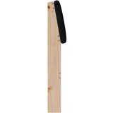 vidaXL Tapecirano vzglavje Črna 90 cm Masivno borovo les | Shoptok.si