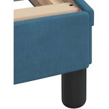 vidaXL Postelja z vzmetnico modra 90x200 cm žamet | Shoptok.si